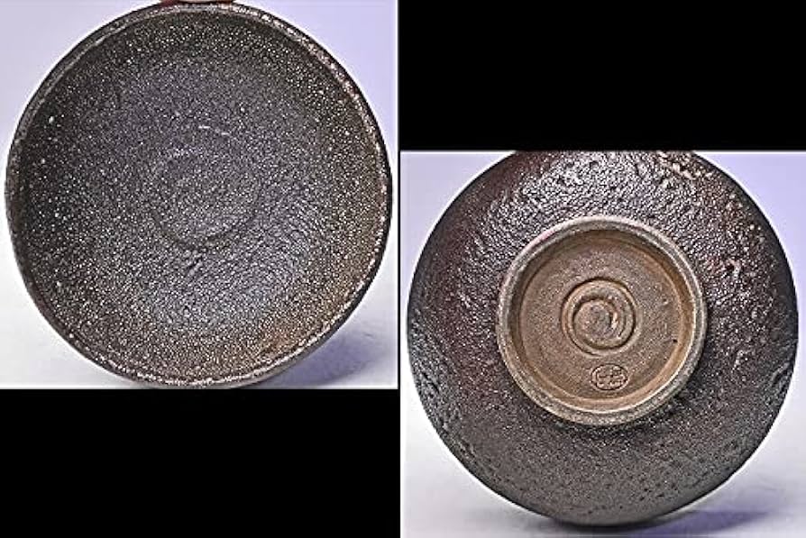 上野焼 上野紫蘇手釉茶碗　茶道具 Amazon.co.jp: 陶芸作品 明山 在印 上野焼 か 薩摩焼 か 肌釉